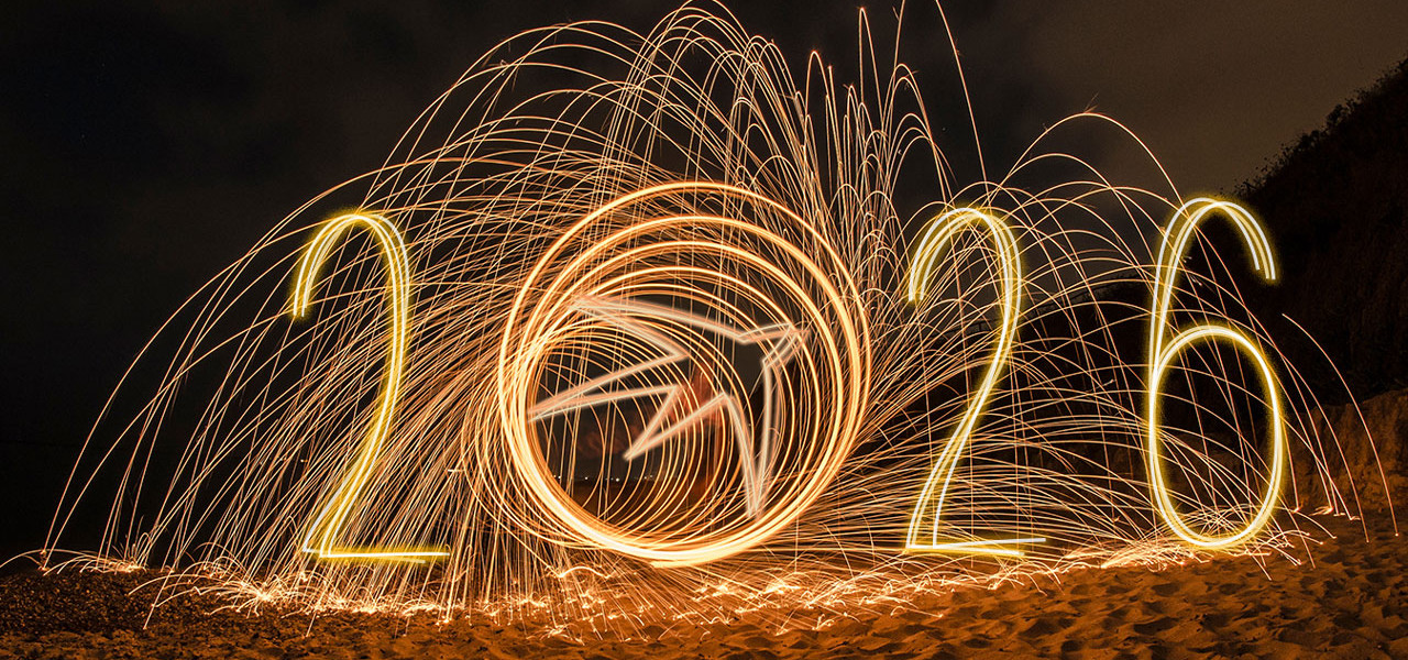 Bengal fire in the form of figures of the year 2026