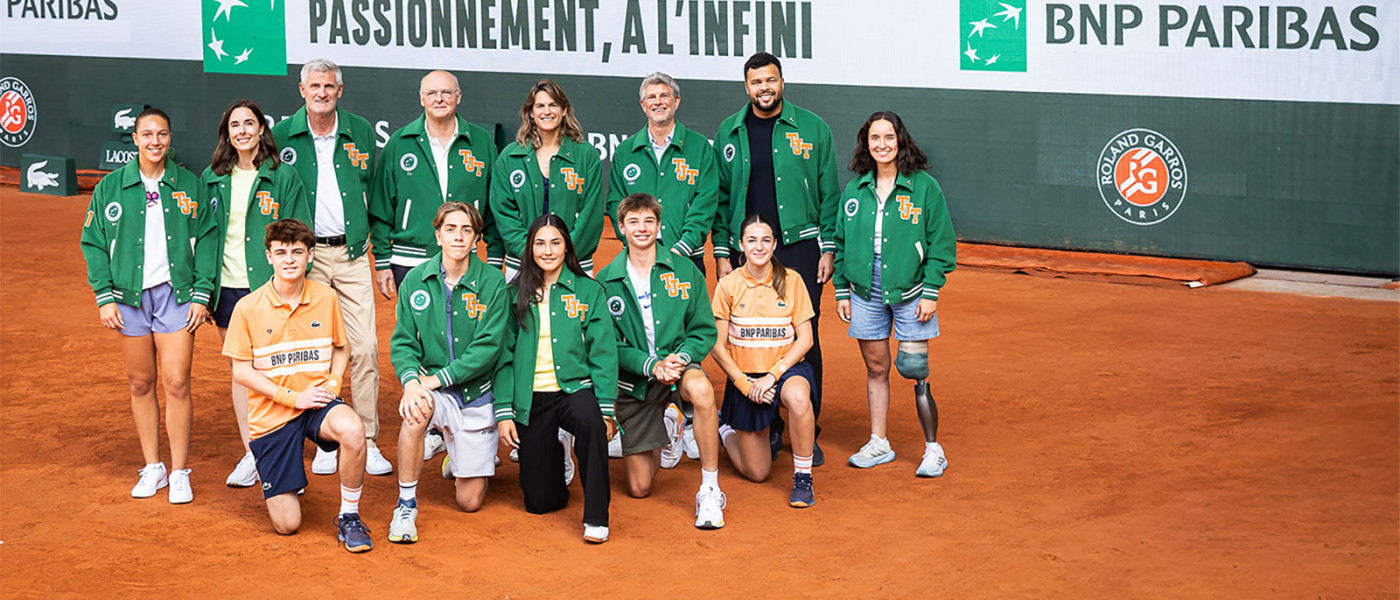 Photo de groupe à Roland-Garros