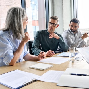 Réunion de travail en entreprise