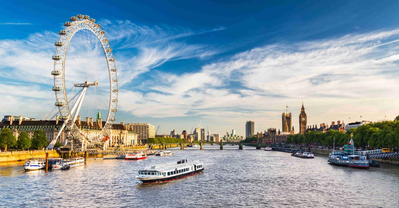 Westminster Parliament and the Thames  in the UK
