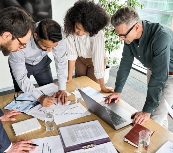 Réunion de travail en entreprise