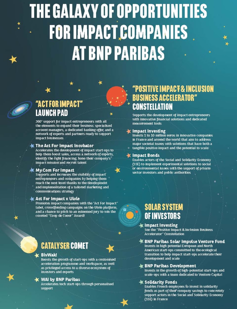 Infographic: The Galaxy of Opportunities for Impact Companies at BNP Paribas