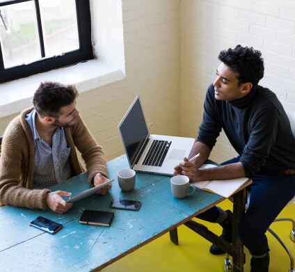 laptop man office