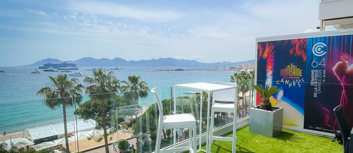 View of the BNP Paribas terrace during the 2025 Cannes Film Festival
