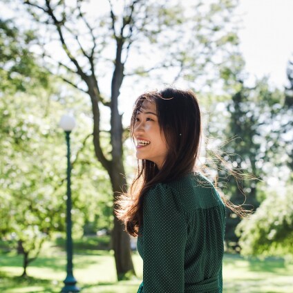 Woman standing outdoors