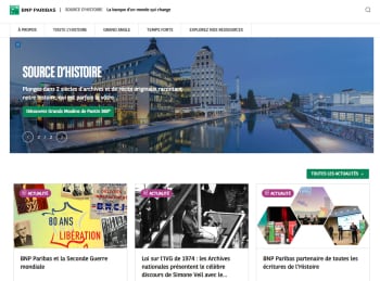 Page d'accueil du site Source d'Histoire