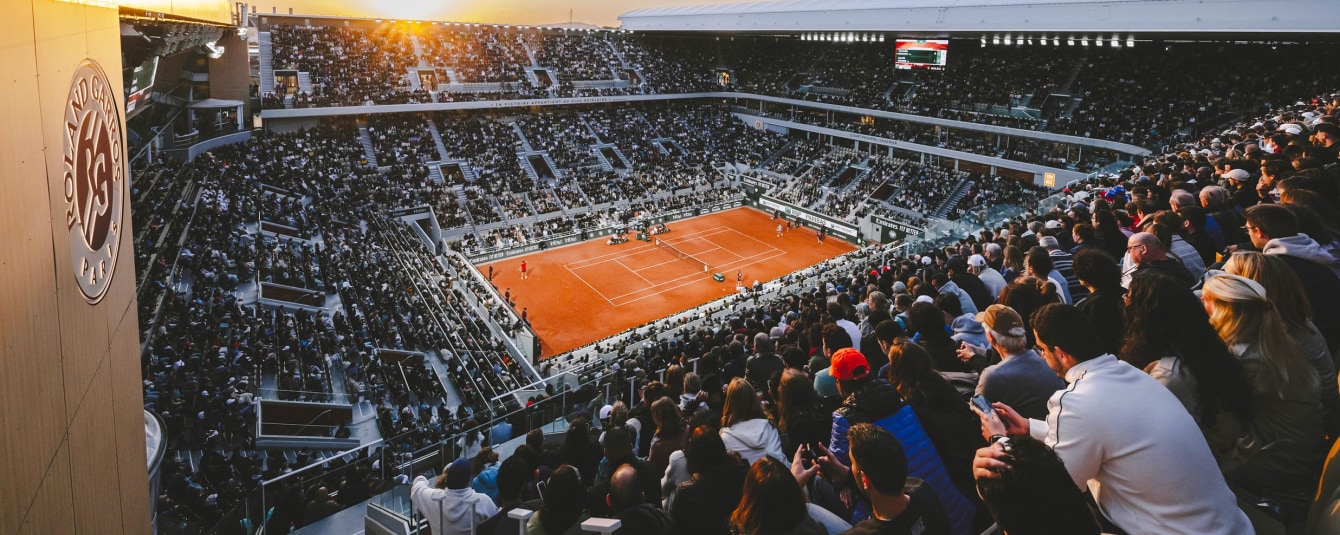View o the Philippe Chatrier court in Roland-Garros
