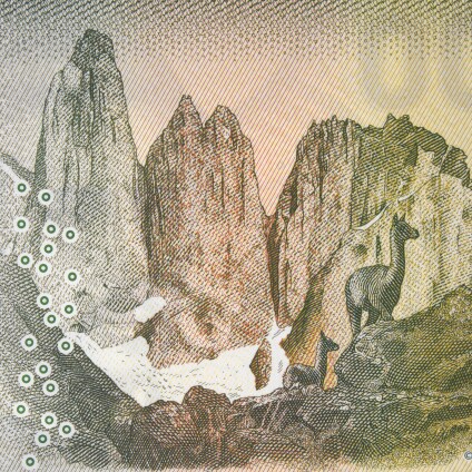 Gravure de llamas dans la montagne