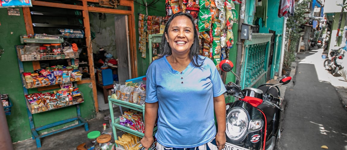 Personne soutenue par la microfinance