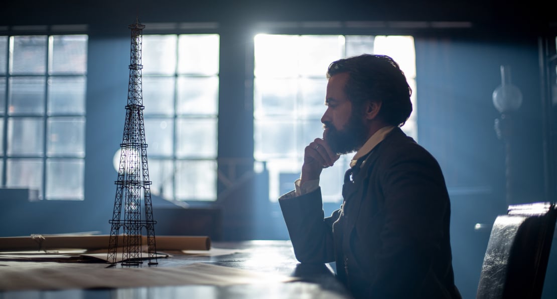 Image from the Eiffel movie, directed by Martin Bourboulon, with Romain Duris