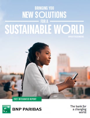Bringing you new solutions for a sustainable world : cover of the 2021 Integrated report