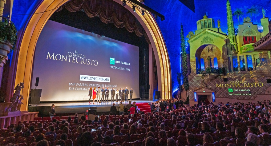 Projection Film Monte-Cristo au Grand Rex à Paris avec BNP Paribas