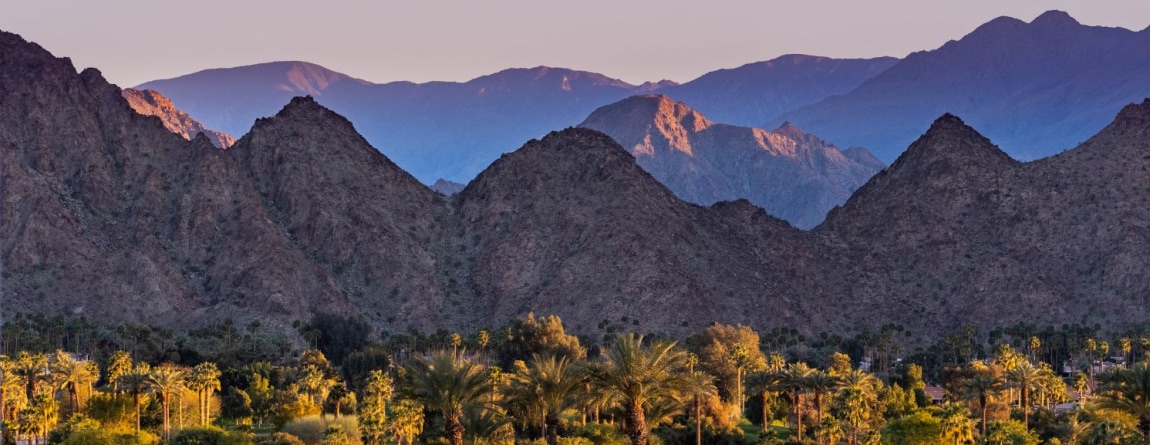 Sunset Landscape,  Coachella Valley, Palm Desert, California
