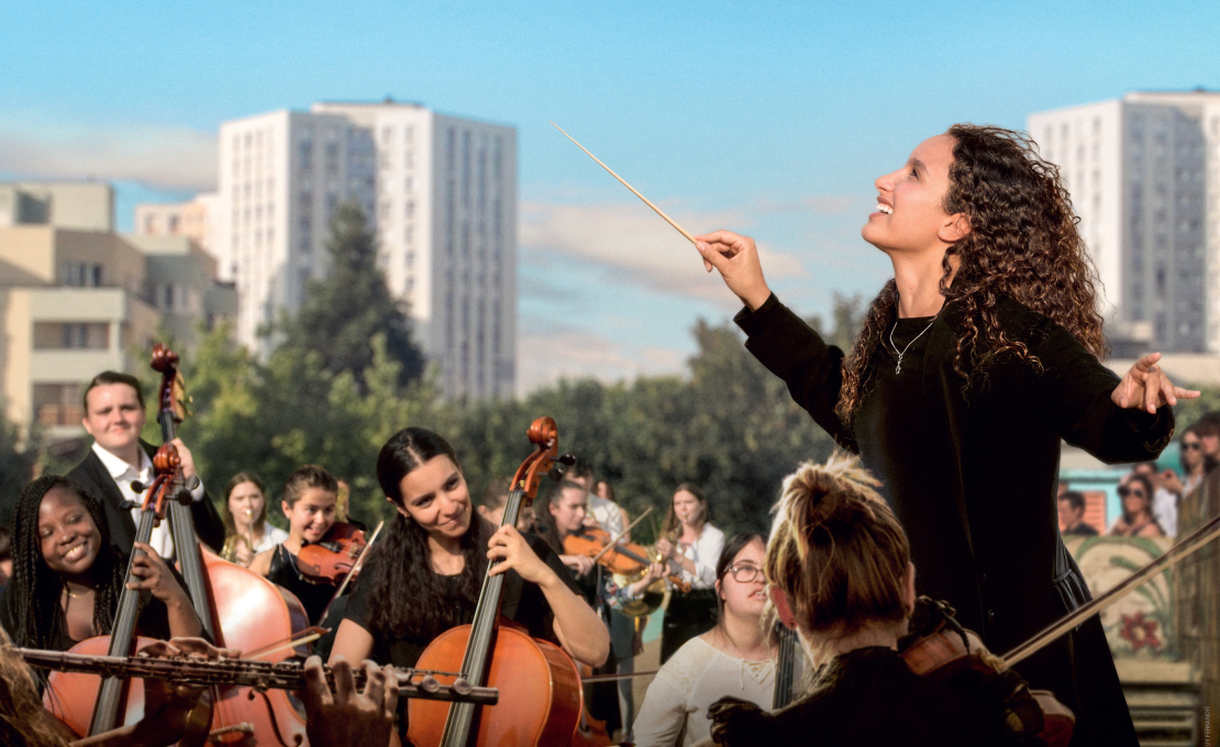 Image from the movie "Divertimento", directed by Marie-Castille Mention-Schaar, with Oulaya Amamra